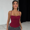 Womens Strapless Off-the-shoulder Form-fitting Tank Top by My Store