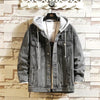 Women's Oversized Washed Denim Jacket – Hooded Loose Korean Style by FitiqueFit