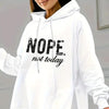 Casual 2-Piece Set Solid Color Leggings & Letter Print Hooded Sweatshirt by FitiqueFit