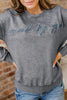 High-rise saved by grace Letter Embroidery Mineral Wash Loose Sweatshirt by Wild and Free Boutique