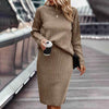 Women's Two Piece Set - Pullover Sweater & Bodycon Skirt Cozy Outfit by FitiqueFit