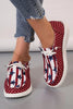 Racing Red Polka Dot Stars and Stripes Independent Day Casual Shoes by Wild and Free Boutique