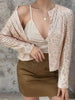 Elegant Women Full-Size Sequin Open Front Cropped Jacket With Glamorous Sparkle Luxury Women Party Jacket by Stevvex