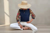 Women's Mesh Patchwork Three-Quarter Sleeve Top – Casual Chic by FitiqueFit