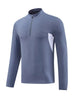 Men's Plus Size Long Sleeve Active T-Shirt with Zipper by Simply Love