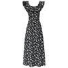 Fashion Personality Ruffled Floral Dress Women