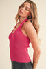 Aemi + Co Ribbed Halter Neck Cami
