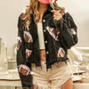 Cropped Corduroy Jacket with Button Front & Raw Hem by FitiqueFit