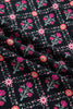 Black Contrast V Neckline Bracelet Sleeve Vintage Floral Blouse by Wild and Free Boutique