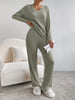 Ribbed Knit V-Neck Top and Pants Set by Wild and Free Boutique