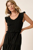 Smocked Ruffled Tiered Midi Dress – Feminine, Romantic, Flattering and Playful Design & Whimsical Style by Stevvex
