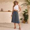 Women’s Elastic Cropped Wide-Leg Pants by FitiqueFit
