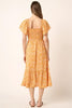 New Summer Flower Print Flutter Sleeve Smocked Midi Dress For Women – Fluttering, Trendy, Romantic and Feminine Style by Stevvex