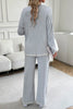 Devine Contrast Trim Round Neck Top and Pants Set by Wild and Free Boutique