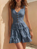 Women's Sleeveless Linen Button-Up Midi Dress by FitiqueFit