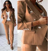Lapel Button-Down Jacket & Slim-Fit Trousers Suit – 15 Colors XS–XXL by FitiqueFit