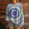 Women’s Printed Crew-Neck Sweatshirt – Long Sleeve Casual Top by FitiqueFit