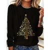 Women’s Long Sleeve Merry Christmas T-Shirt – Cute Christmas Tree Graphic Tee by FitiqueFit