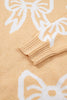 Golden Fleece Bow Pattern Drop Shoulder Loose Sweater by Wild and Free Boutique