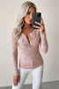 Women's Knitted Slim-Fit Long Sleeve Pullover with Zipper by FitiqueFit