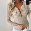 👗 Women’s V-Neck Half-Zipper Slim Fit Long-Sleeve Tunic Top by FitiqueFit