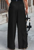 Black Pleated Elegant Wide Leg Pants