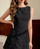 Women's Jacquard Sleeveless Midi Dress – Slim Fit French Minimalist Style by FitiqueFit