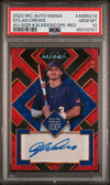 Graded 2023 Wildcard Auto Mania Dylan Crews #AMSQ14 Kaleidoscope Red AUTO #/6 Rookie RC Baseball Card PSA 10 Gem Mint