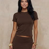 Slim-Fit Solid Color Combed Cotton Top – 3 Colors, S–L by FitiqueFit