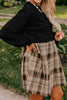 Vintage Plaid Round Neck Long Sleeve Mini Dress Cozy & Stylish Dress Retro Design Dress For Party by Stevvex