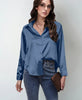 Women’s Satin Lapel Button-Down Blouse by FitiqueFit