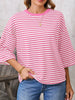 Striped Back Bow Tie T-Shirt by Simply Love