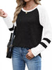 Ribbed Knit Raglan Long Sleeve T-Shirt by Simply Love