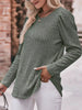 Ribbed Knit Puff Sleeve T-Shirt by Simply Love