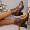 Point Toe Block Heel Boots | Sleek Pointed Heel Ankle Boot by FitiqueFit