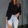 Women’s Long‑Sleeve V‑Neck Business Casual Blouse by FitiqueFit