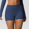 Womens Solid-Color Sports Shorts European And American Style Yoga Shorts by My Store