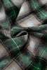 Dark Green Drawstring Pocketed Plaid Hooded Jacket Cozy & Trendy Checkered Outerwear For All Seasons by Stevvex