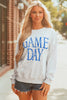 Blue Vintage Washed GAME DAY Graphic Baggy Sweatshirt by Wild and Free Boutique