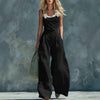 Women's Retro High-Waist Wide-Leg Jumpsuit – Vintage Button Closure Elegant by FitiqueFit