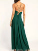 Slit Cowl Neck Maxi Dress by Wild and Free Boutique