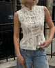 Lace Crochet Stand Collar Slim-Fit Sleeveless Top – 3 Colors, S–L by FitiqueFit