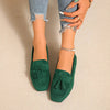 Women's Square Toe Tassel Slip-On Loafers | Suede Flat Casual Shoes by FitiqueFit