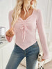 Ribbed Knit Drawstring Long Sleeve T-Shirt by Wild and Free Boutique