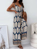 Paisley Print Spaghetti Strap Wide Leg Jumpsuit by Wild and Free Boutique