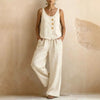 Women's Sleeveless Tank Top & Pants Two-Piece Set by FitiqueFit