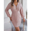 Women’s Cable Knit Sweater Dress by FitiqueFit