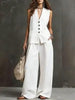 Women's Sleeveless Vest & Wide-Leg Pants Two-Piece Set – 10 Colors XS–3XL by FitiqueFit