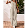 Women’s crop vest blazer wide leg pants set by FitiqueFit