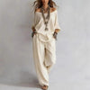 Women's Off-Shoulder Top & Wide-Leg Pants Set by FitiqueFit